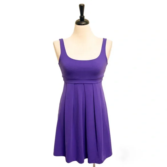 Susana Monaco | Dresses | Susana Monaco Purple Scoop Neck Sleeveless Tank  Pleated Fit Flare Dress Medium | Poshmark